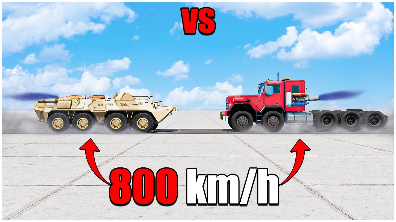 Beamng Drive | Monster Truck 🚚 VS BTR - 80 (800 km/h) (264) | #cars crash test