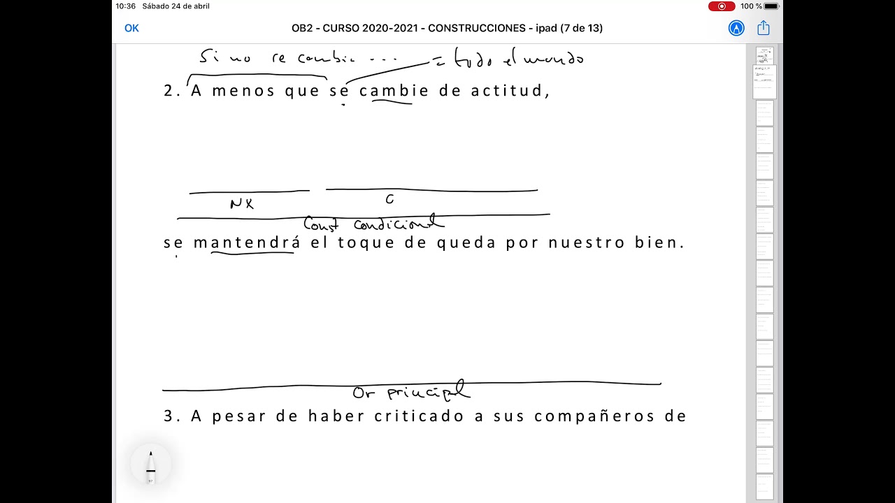 OB2 - CONSTRUCCIONES - ORACIONES 1 a 10