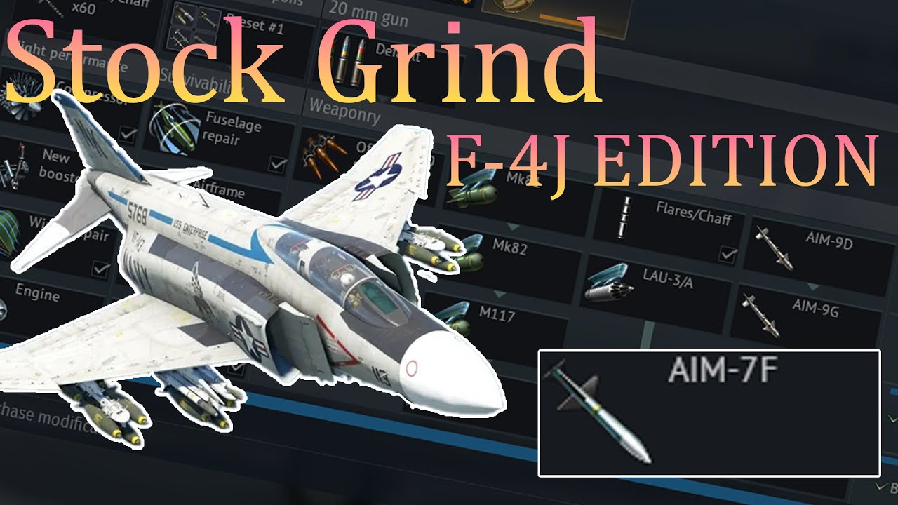 The OP F-4J Phantom stock grind | War Thunder