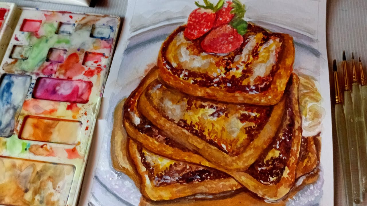 °^°Paint with Me || Food Art, Cozy Vibe 🍃 [Cremé Brulee French Toasts]