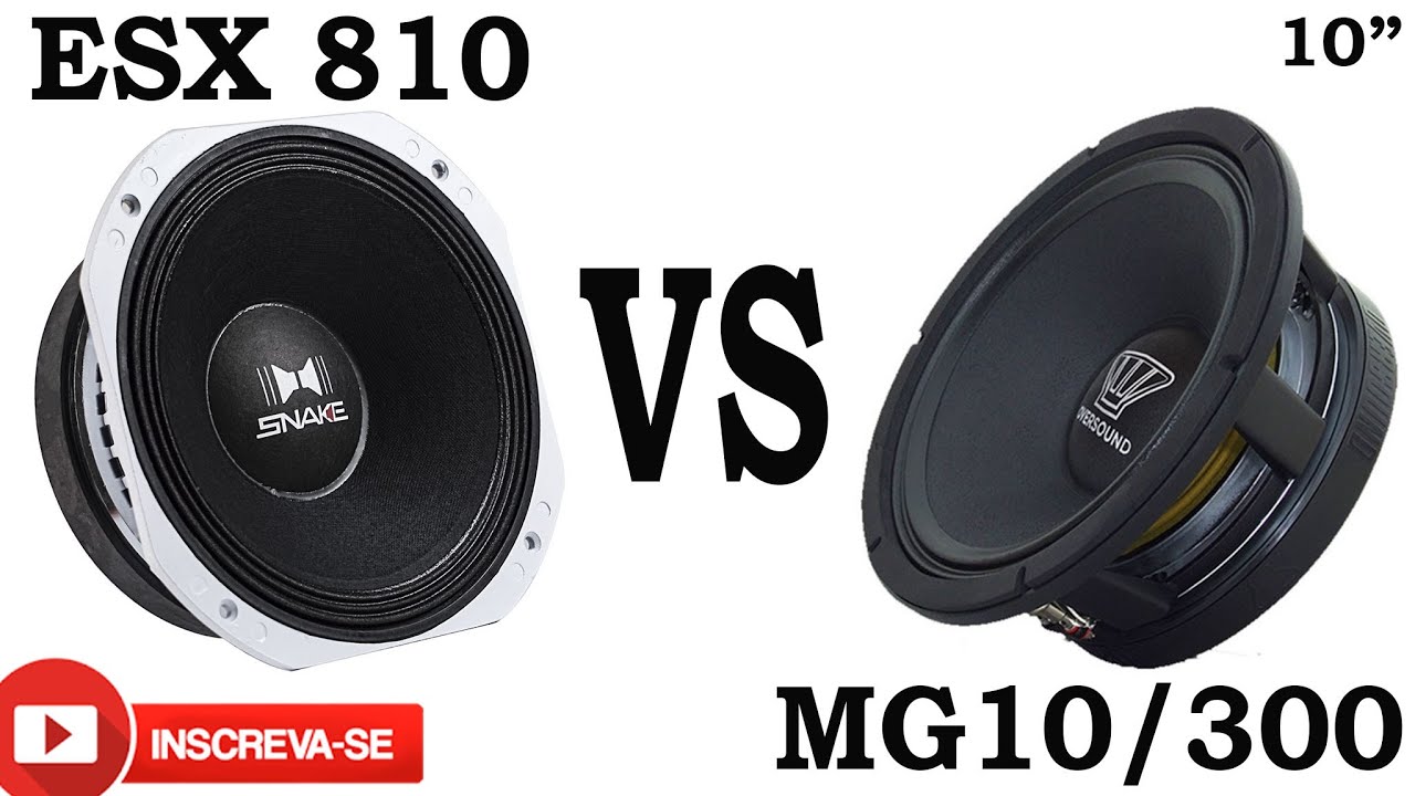 Snake  ESX810 vs Oversound MG10/300 comparação médio grave