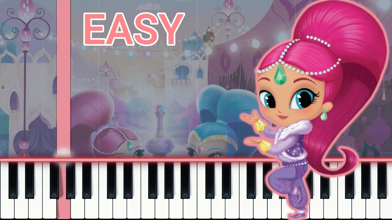 Shimmer and Shine Theme Song | Easy Piano Tutorial | Simple Piano