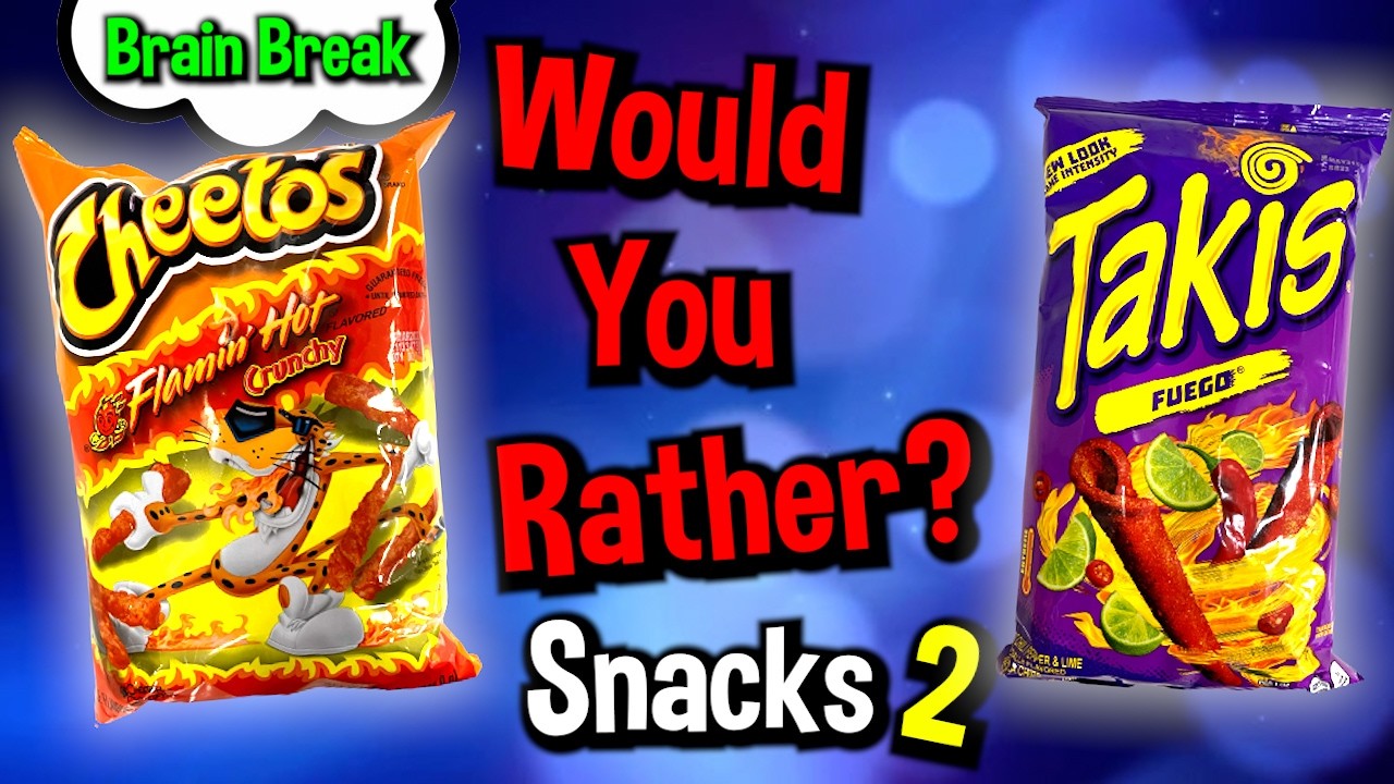 Would You Rather? Workout! (Snacks Edition 2) - At Home Family Fun Fitness Activity - Brain Break