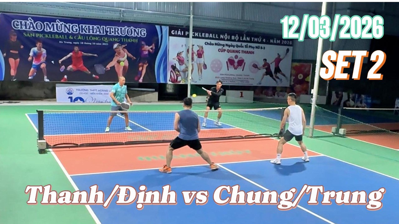 Pickleball Quê Tôi - Sét 2 | Giang Chung/Bảo Trung vs Gia Định/Trọng Thanh - Sân Pick Quang Thanh