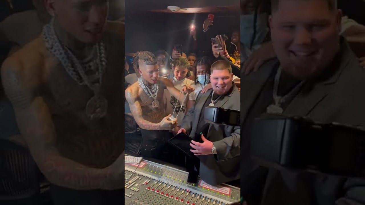 NLE Choppa Receives Black Diamond Encrusted Chain to Celebrate #MeVsMe Album Release