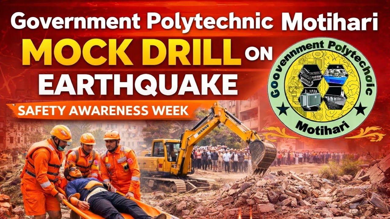 Mock Drill on Earthquake | Safety Awareness Week | Government Polytechnic Motihari @DSTTEBihar 