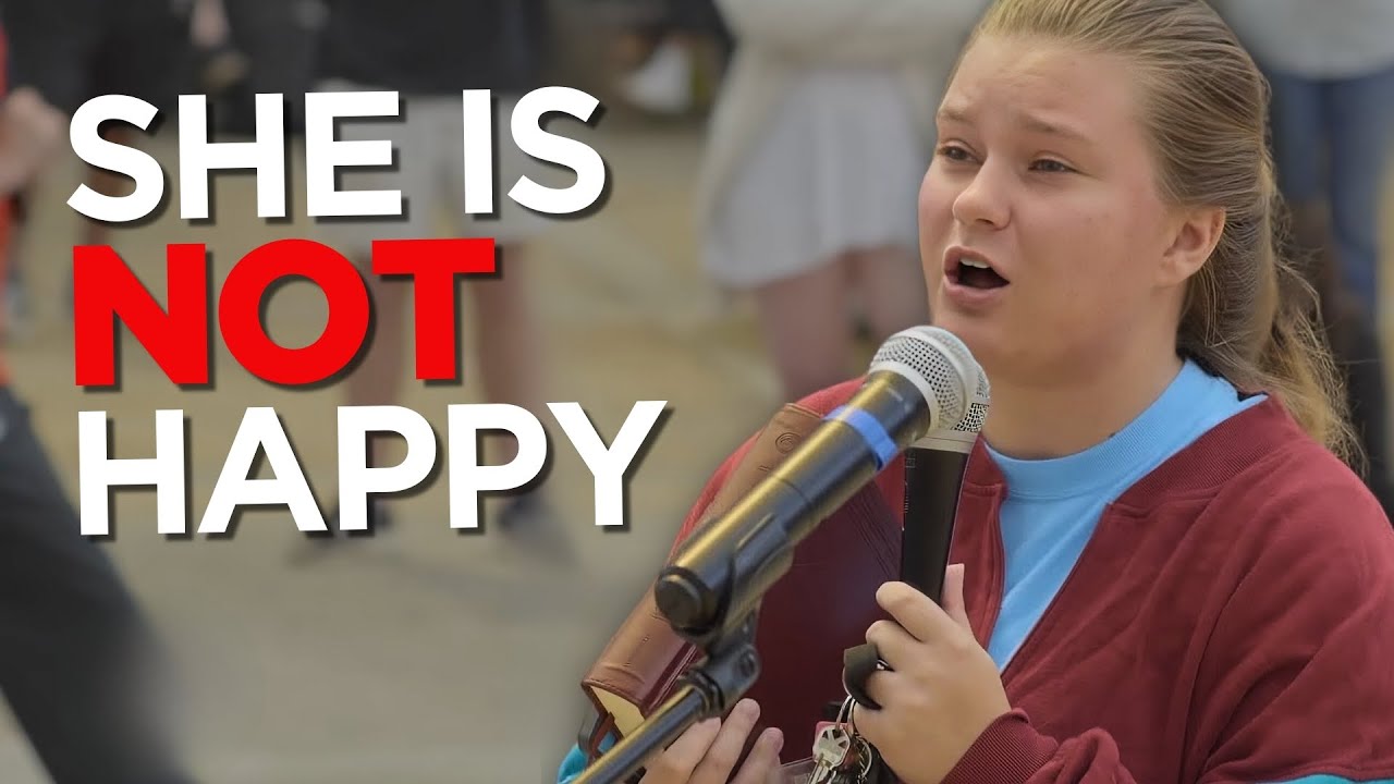Young Woman With Bible STRONGLY Disagrees With the Preacher