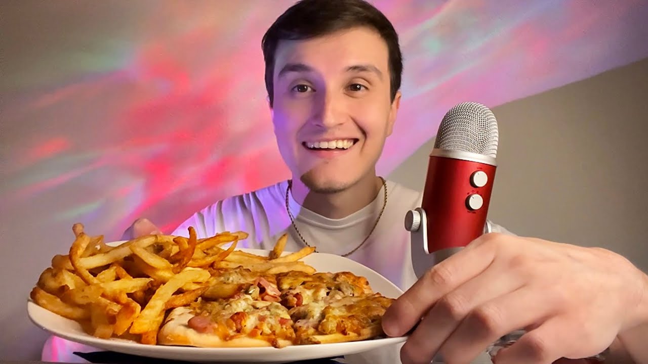 ASMR Eating Pizza And French Fries 🍟🍕 (Thanksgiving Mukbang)