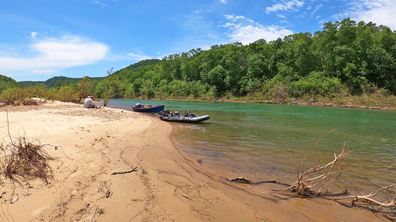 Floating a Remote Ozark Wilderness Stream - fly fishing for trout and smallmouth bass!