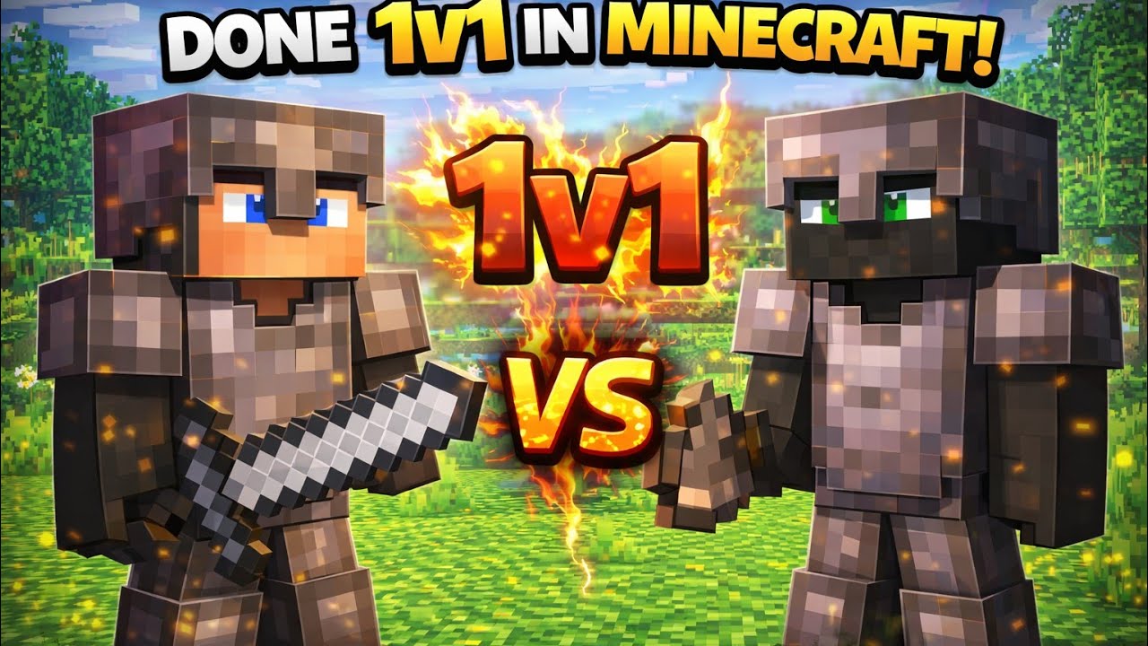 Challenging @kingofff515 to a 1v1 and DESTROYING Him! 💀 (Minecraft)