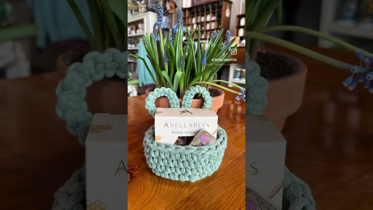 CROCHET EASTER BASKET | CROCHET BUNNY EAR BASKETS | #smallbusiness #easter #crochet