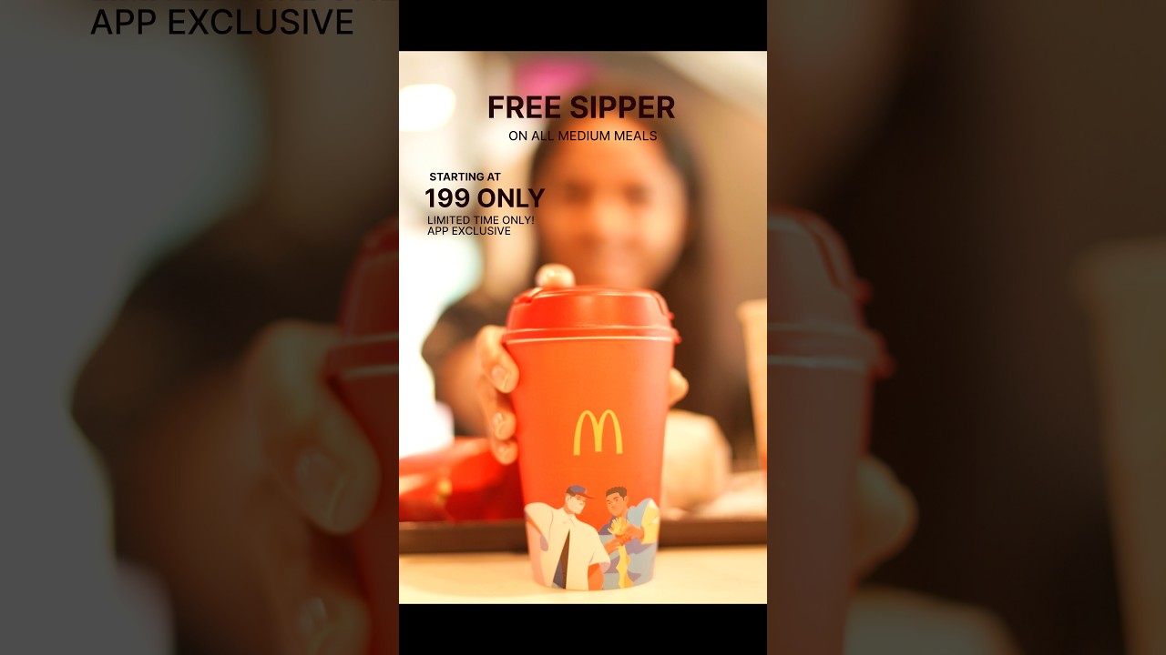 FREE limited edition sipper on meals starting from 199 