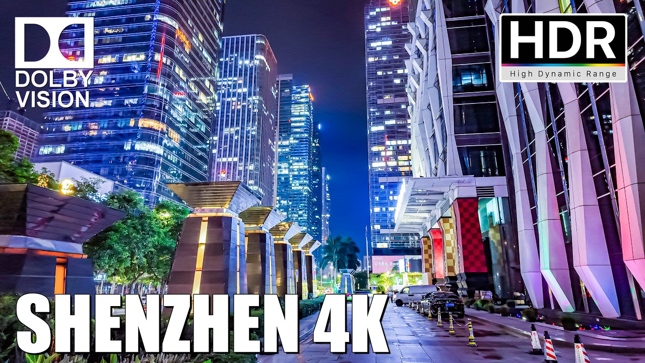 Shenzhen, China 4K HDR - Walking through the city center at night, a China you have never seen