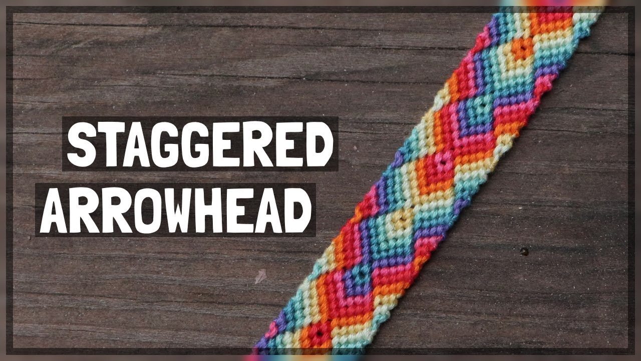 Staggered Arrowhead Friendship Bracelet Tutorial [CC]