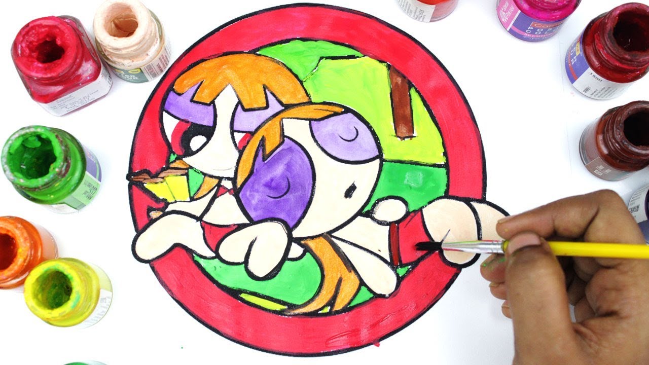 Powerpuff Girls Coloring Book Pages Rowdyruff Boys Brick Boomer Butch Blossom Bubbles surprise eggs