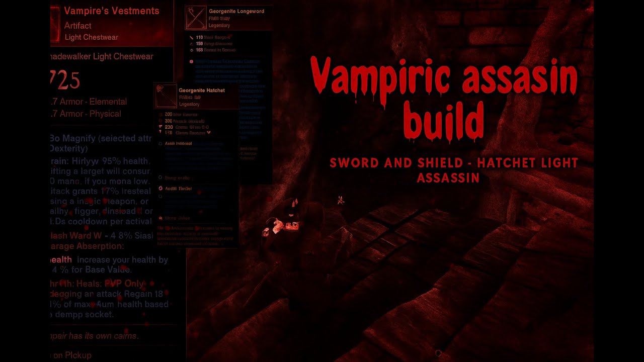 🩸 Vampiric Light Assassin DOMINATES PvP Island | Sword & Shield + Hatchet Build | New World FFA 🔥