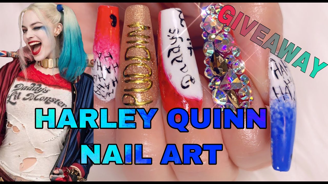 HARLEY QUINN NAIL ART ;  nail art 2020