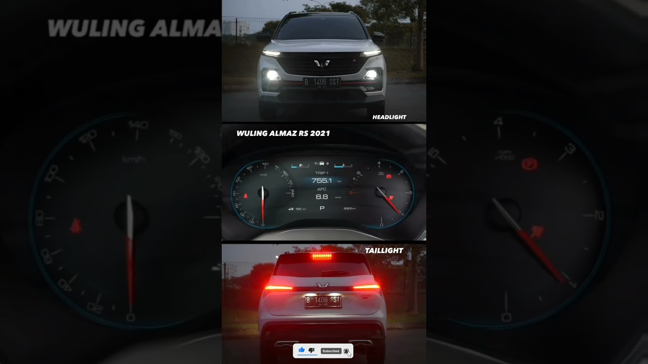 Headlight and Taillight Wuling Almaz RS #Shorts