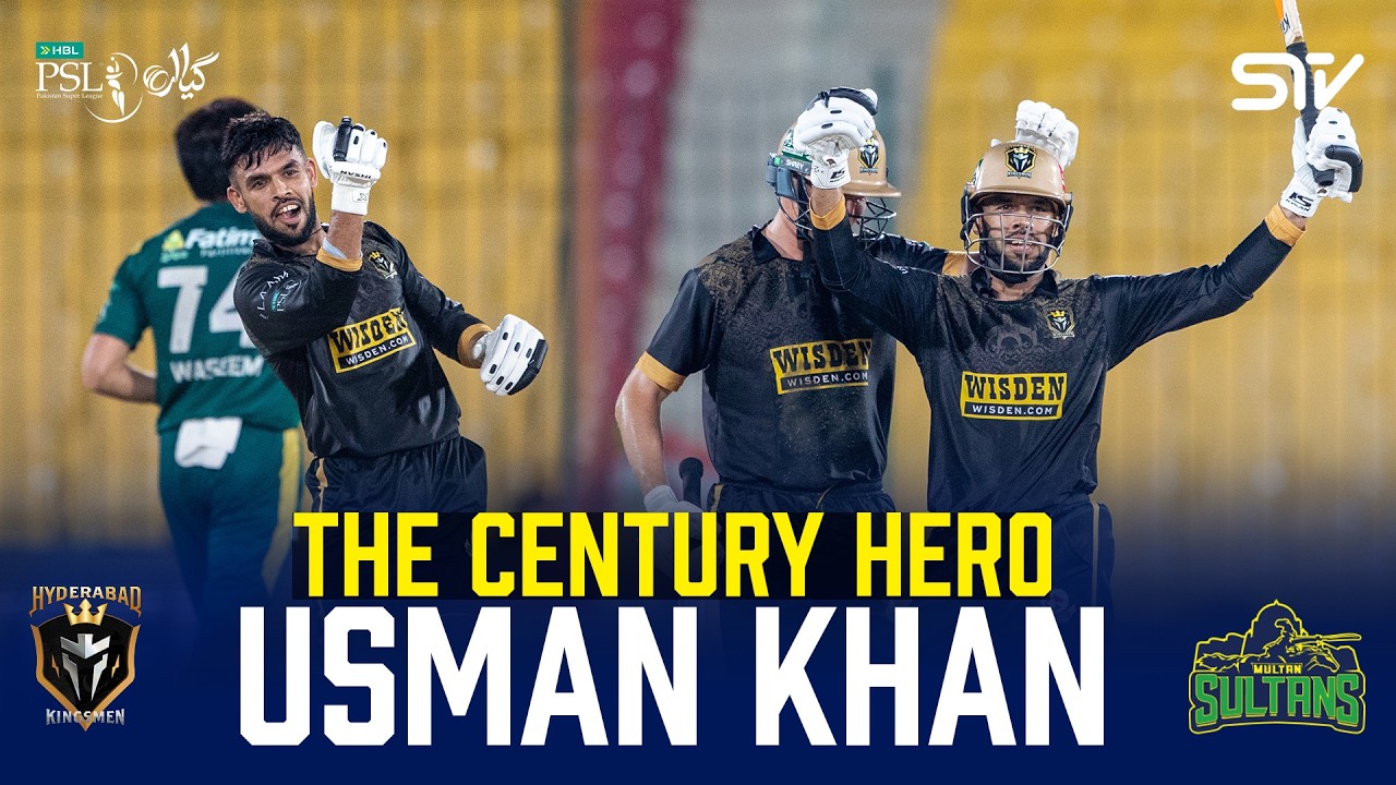 Usman Khan Stunning Century | Hyderabad Kingsmen vs Multan Sultans | Match 33 | HBL PSL 11 | MZB1J