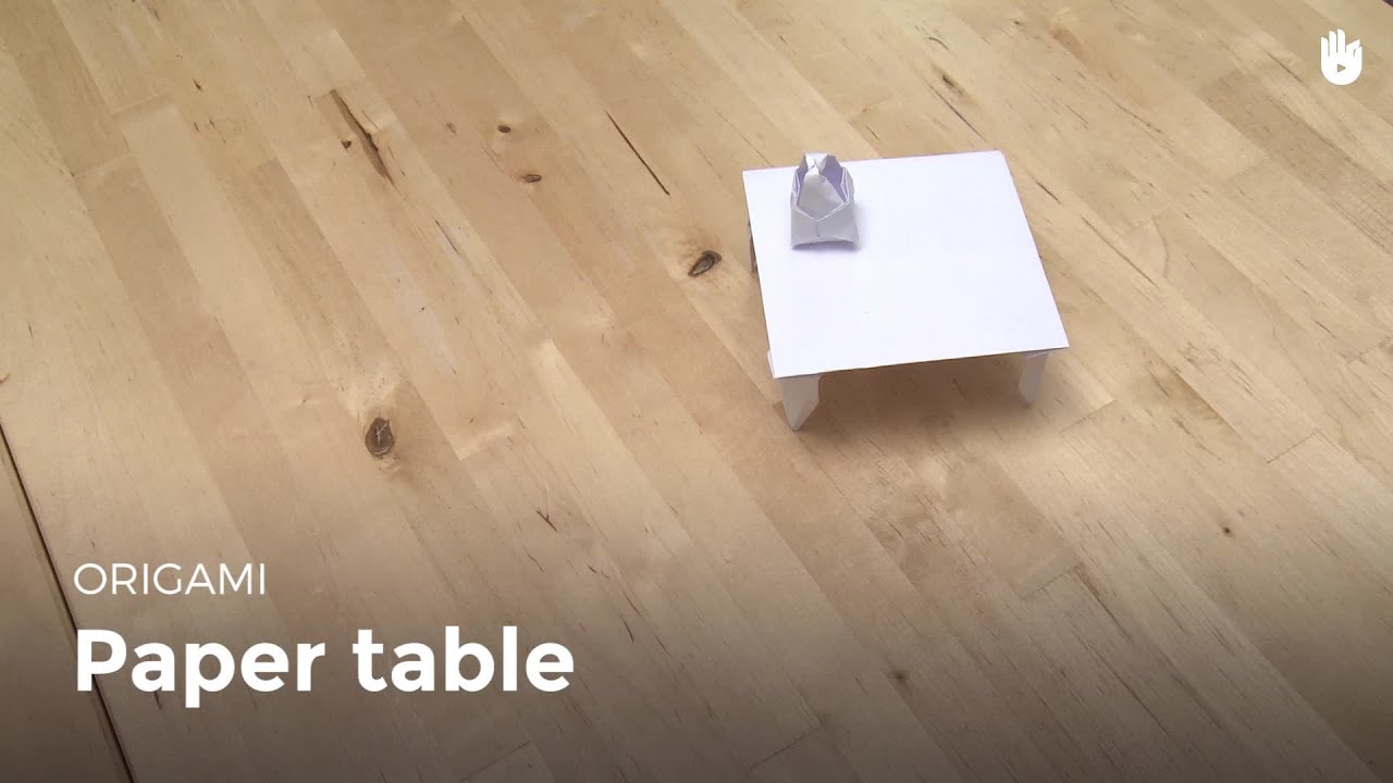 Learn how to make origami easily: The paper table