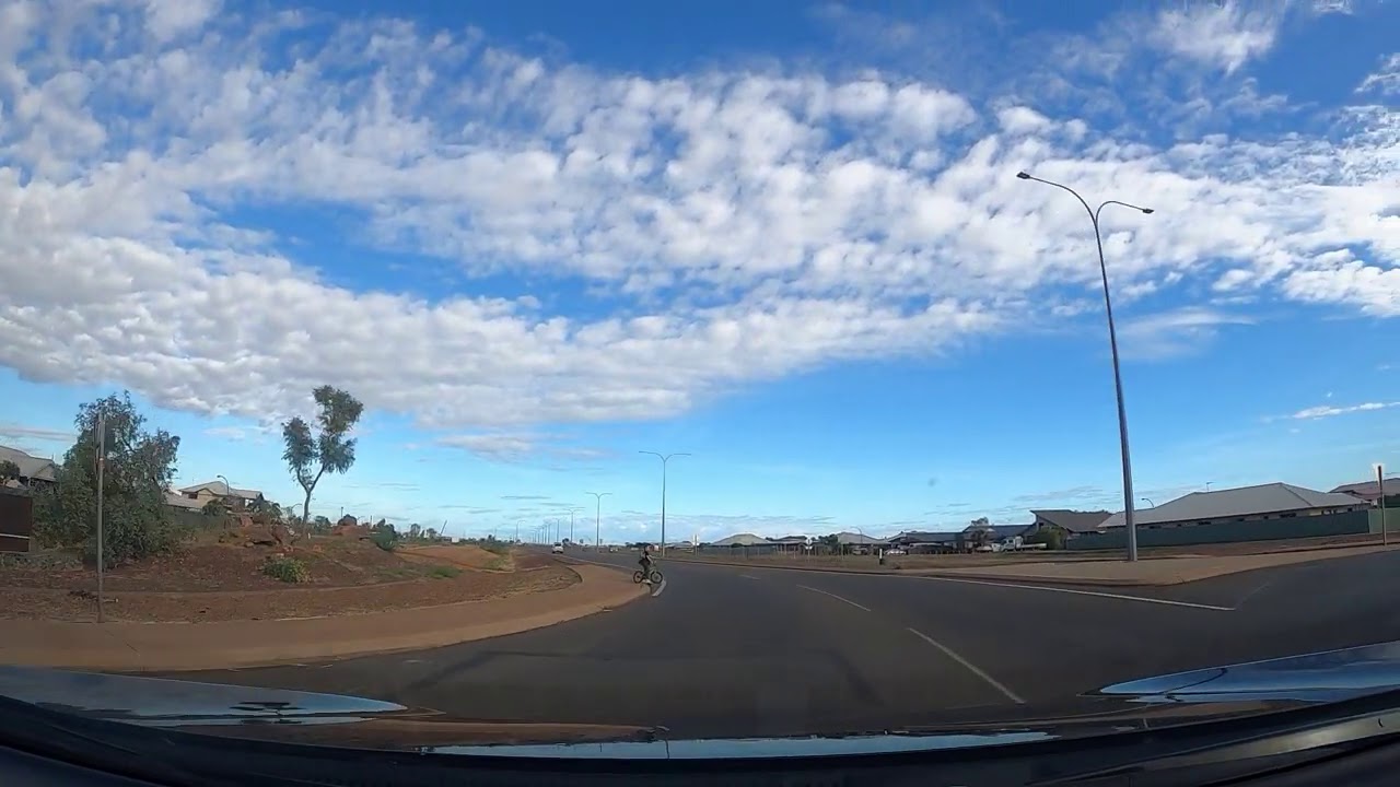 Richard does a drive from Karratha shopping center to Dampier in Western Australia