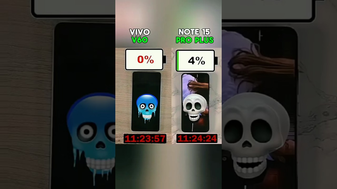 vivo v60 vs redmi note 15 pro plus battery test 🤯 #redminote15proplus #vivov60