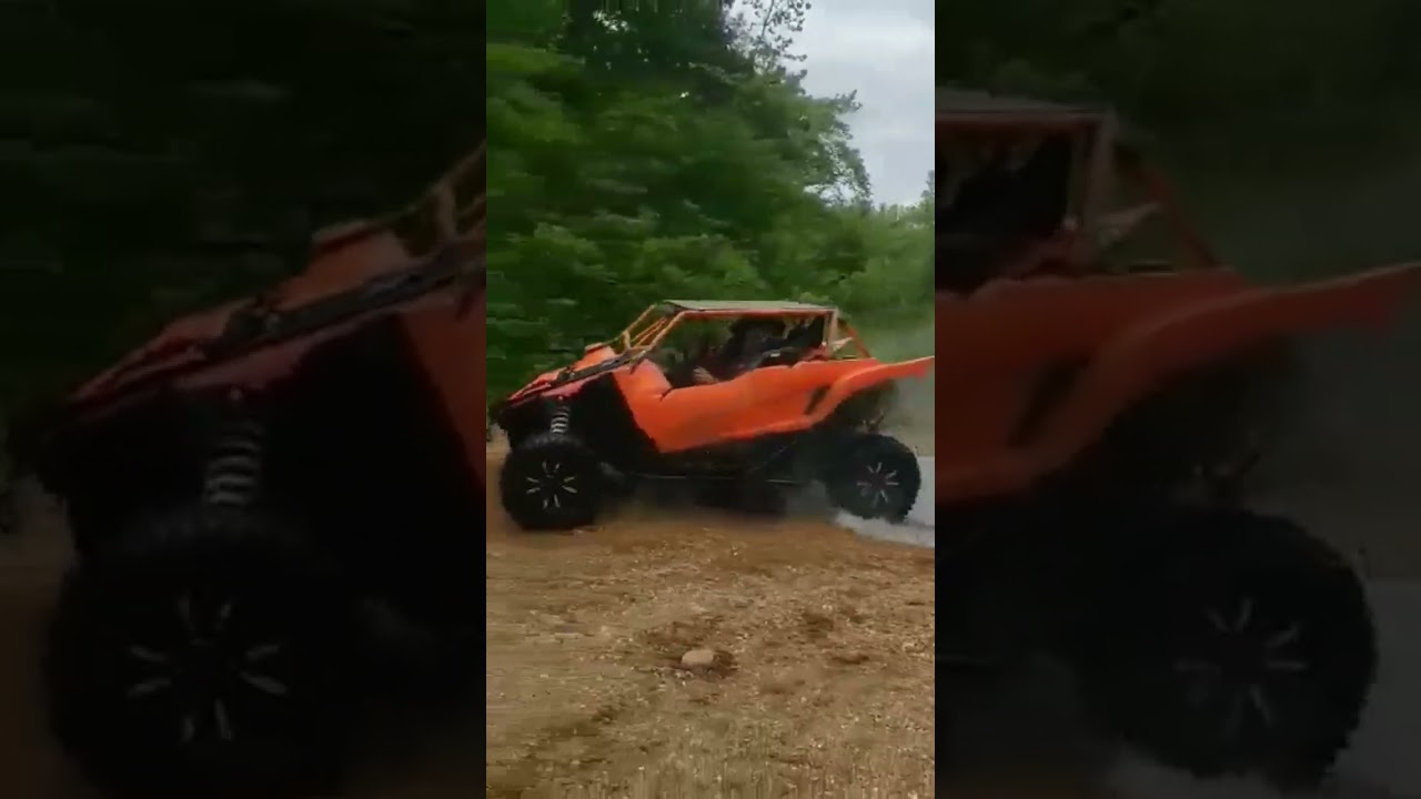 yxz 1000 climbing hills and crossing deep water. 