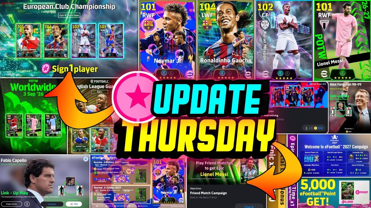 eFootball 2027 Новое обновление!! Бесплатный Epic 😍 Новая ссылка на сокровища, четверговый POTW и...