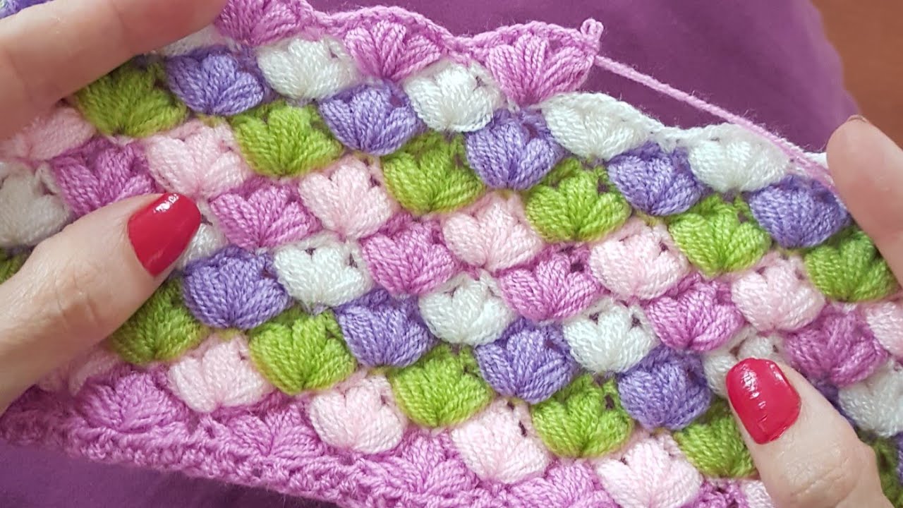 Çınar Lif/ Battaniye / Puff Stitch Blanket (by @hünerlieller)
