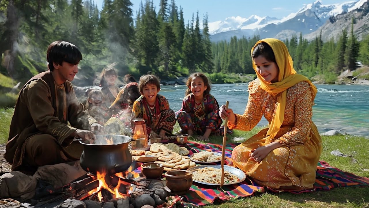 Epic Village Feast on the Mountainside &ndash; Afghan Family Survival Meal