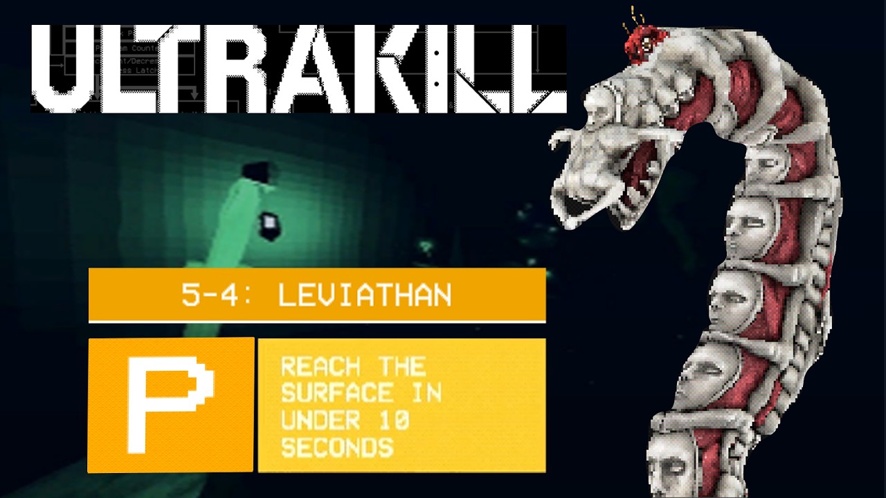 ULTRAKILL: 5-4 Leviathan P rank + Challenge Completed.