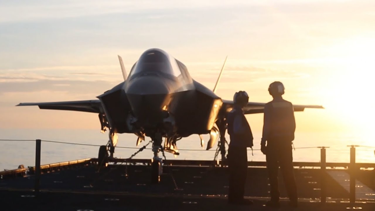F-35B Operational Test 1 Aboard The Amphibious Assault Ship USS Wasp In The Atlantic Ocean