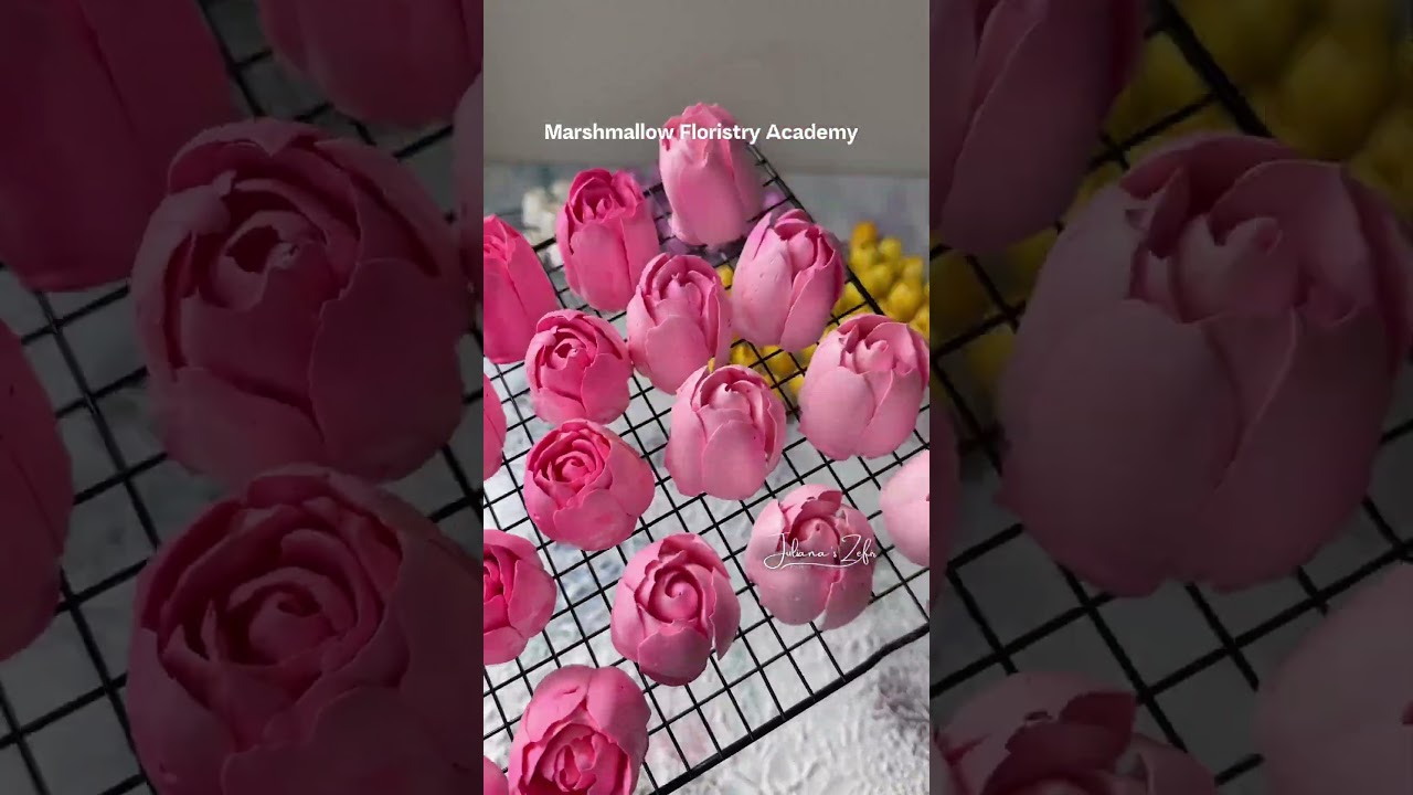 Marshmallow Tulips are made with XL Russian piping tips