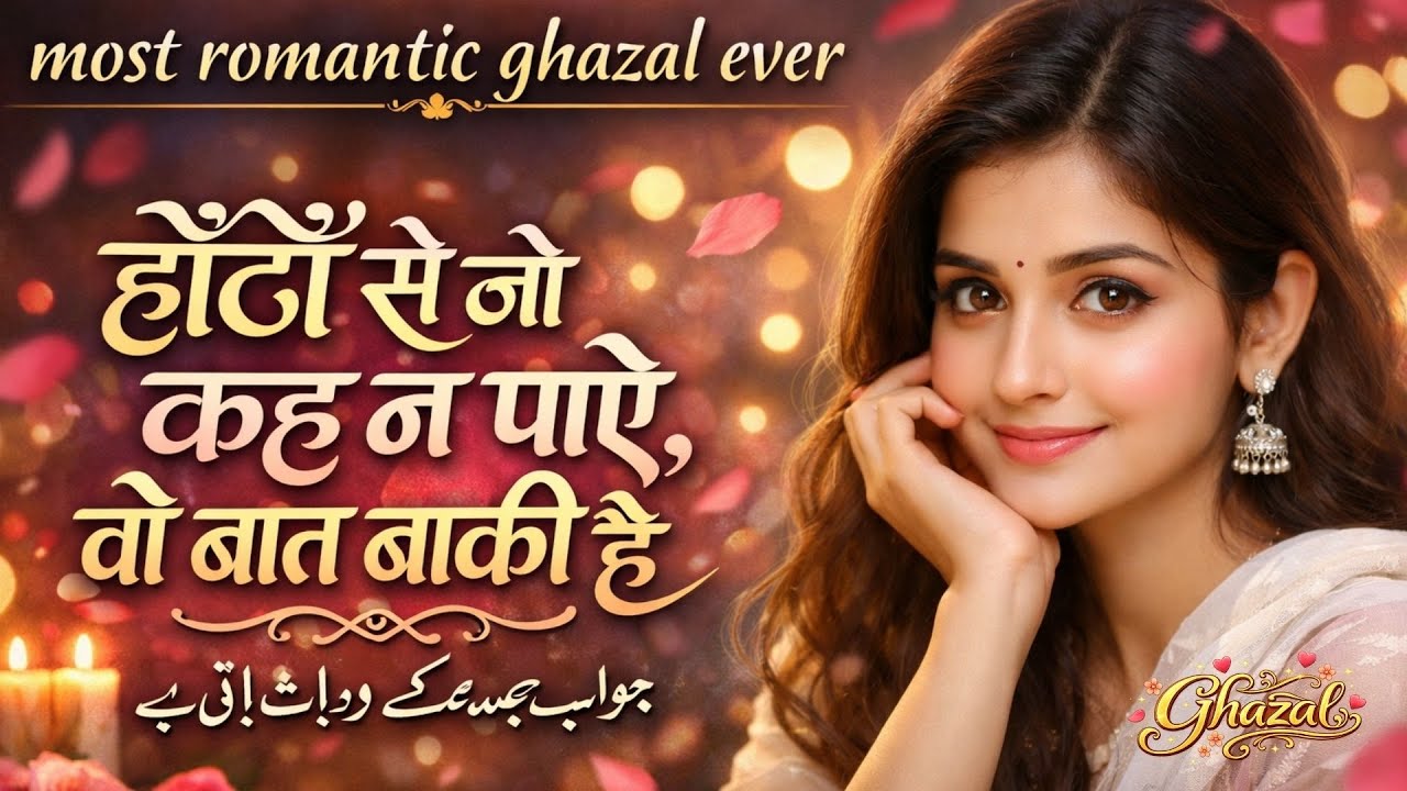 Unspoken Love Ghazal | होंठों से जो कह न पाए | ہونٹوں سے جو کہہ نہ پائے | Heart Touching Shayari
