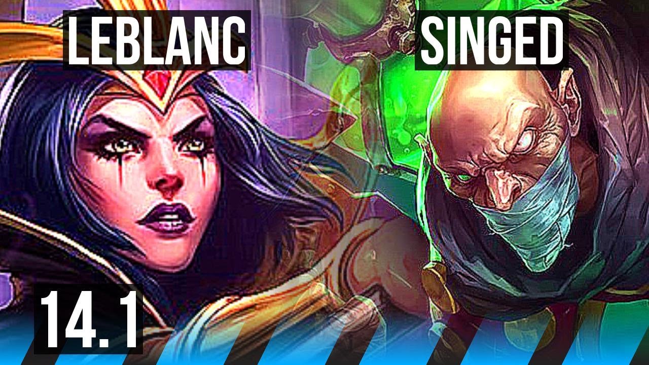 LEBLANC vs SINGED (MID) | 13/2/6, Godlike | KR Diamond | 14.1