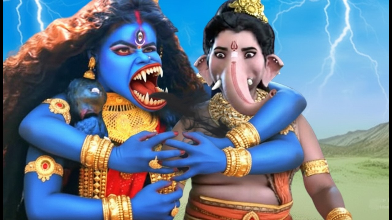 राक्षसी जब माँ काली के भेष में गणेश को उठाने आई | Jai Maa Kali @Ladla Ganesh