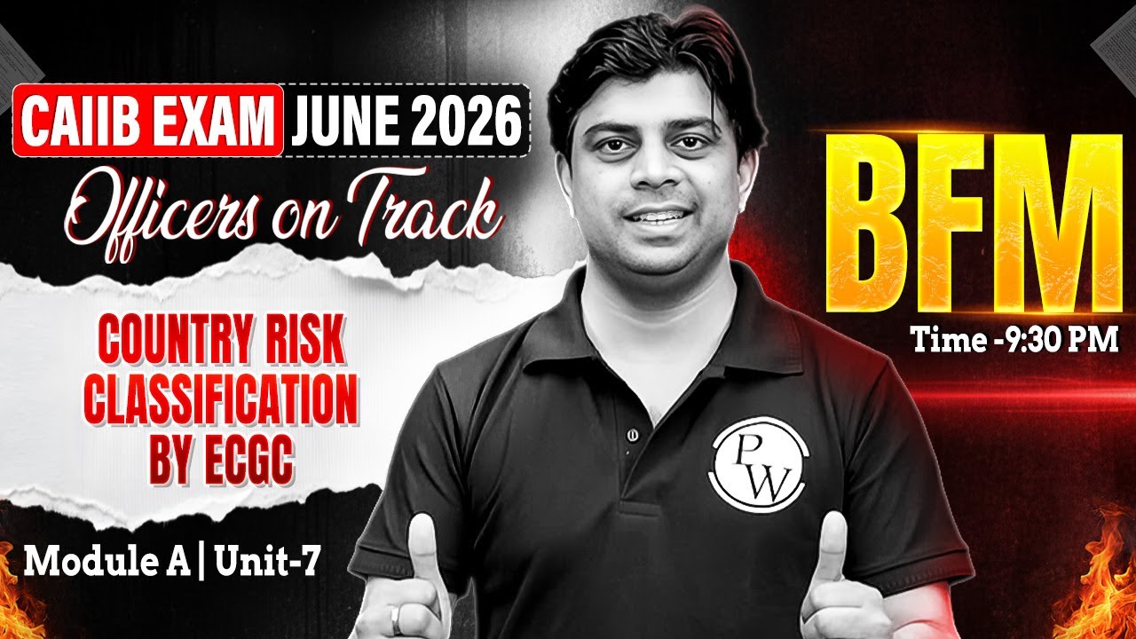 CAIIB June 2026 | CAIIB BFM Module A | Country Risk Classification by ECGC | by Akhilesh Sir