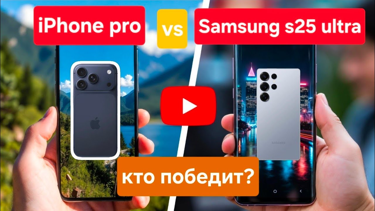 IPhone 17pro vs Samsung galaxy s25 ultra. Самсунг против айфона, кто победит?