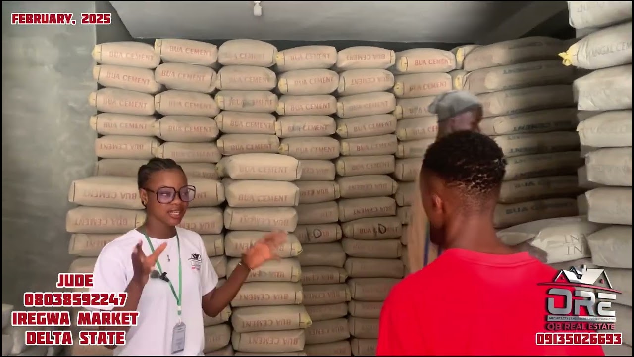 Текущая цена цемента в штате Дельта, Нигерия, по состоянию на февраль 2025 года.