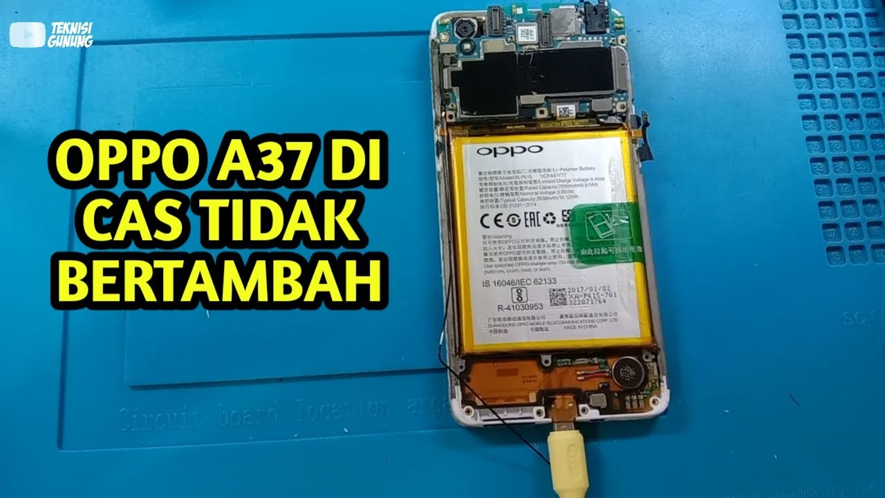 OPPO A37 QC DI CAS TIDAK BERTAMBAH  FAKE CHARGING