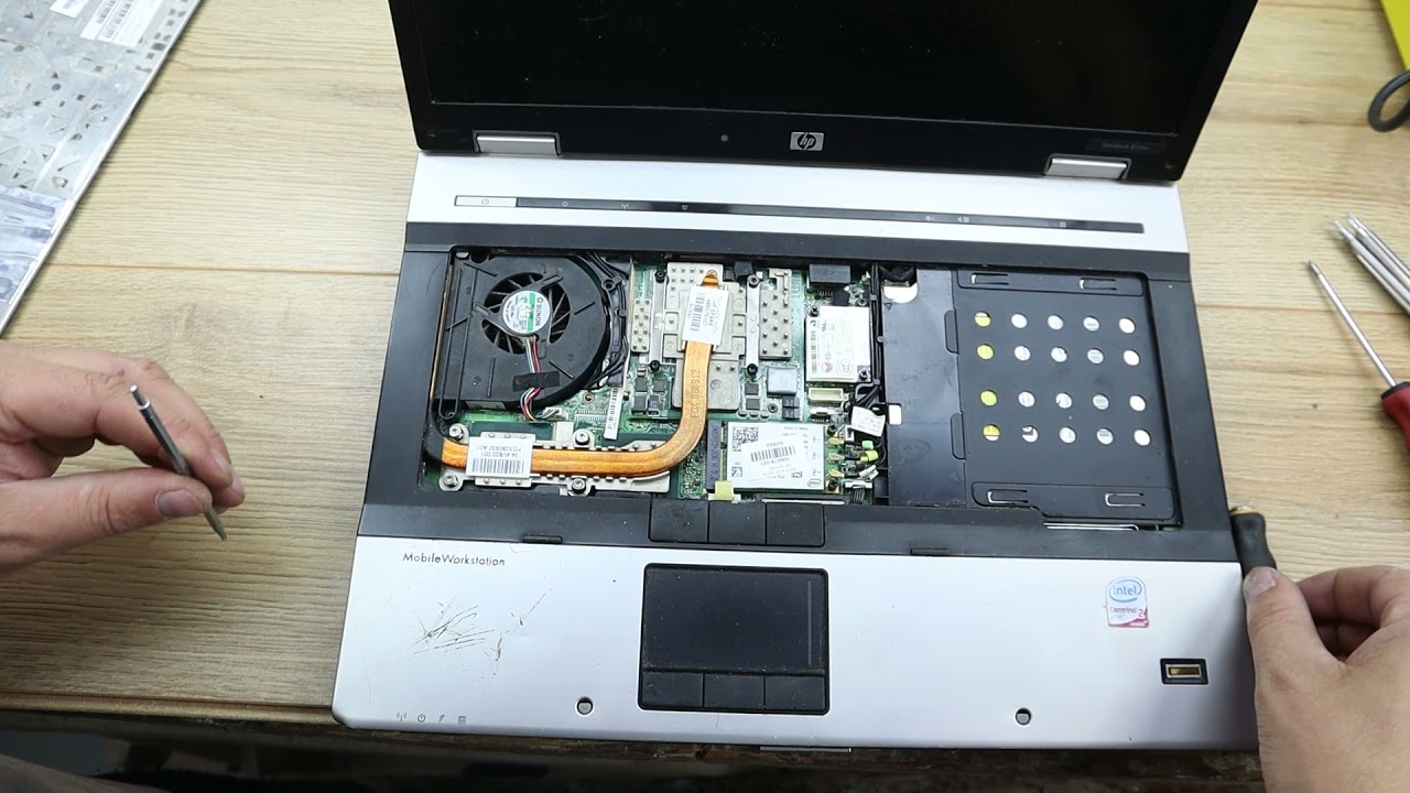 Разборка и чистка HP Elitebook 8530w/ Disassembling and cleaning a laptop