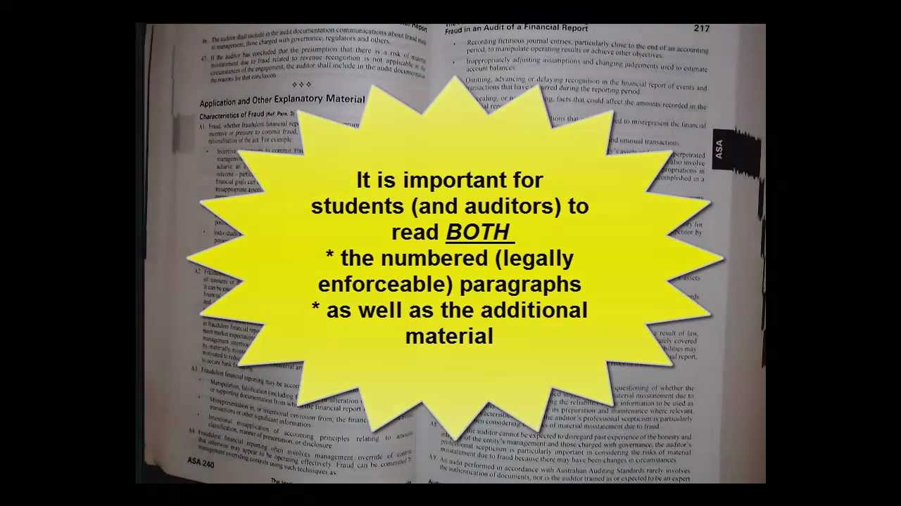 Reading an Auditing Standard