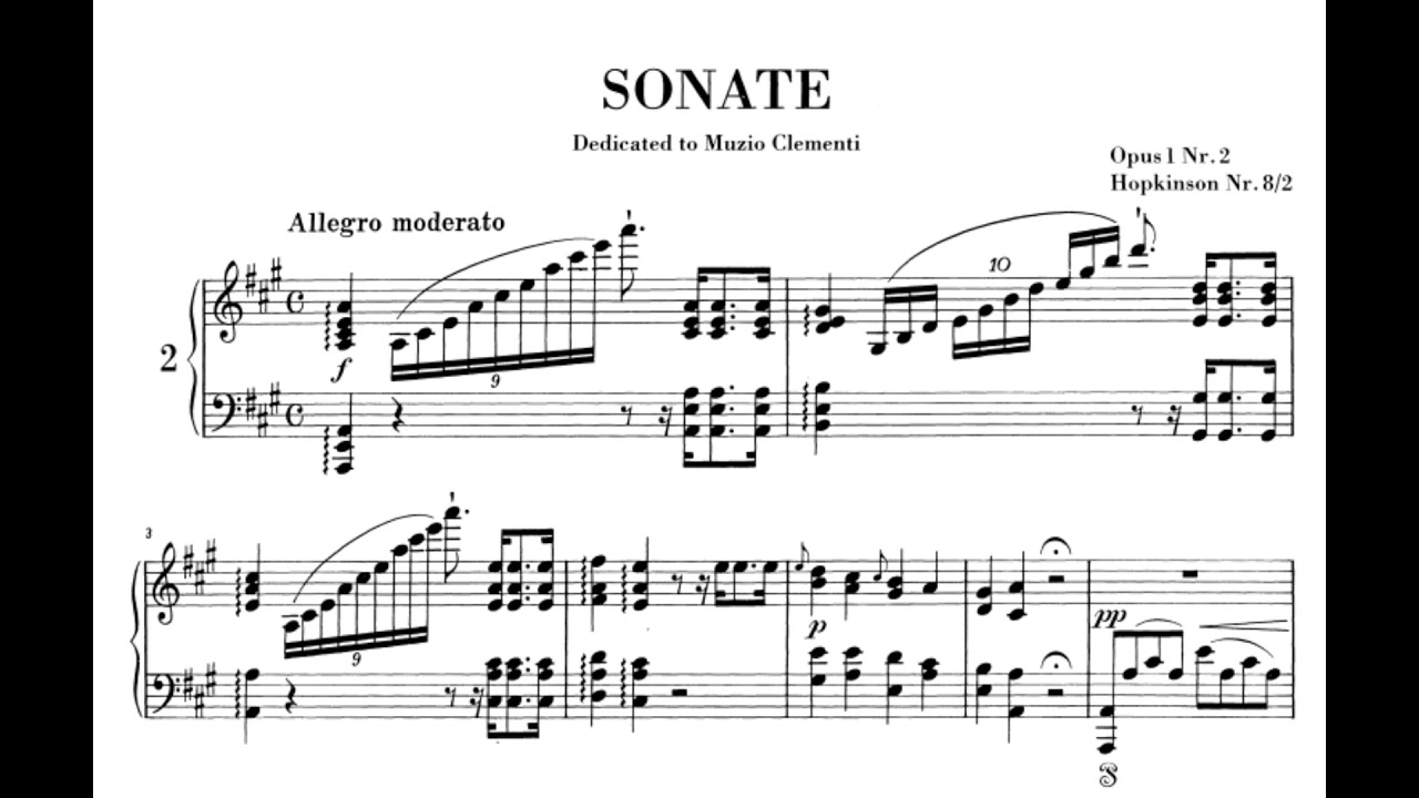 John Field - Piano Sonata, Op.1 No.2 (Allegro Moderato)