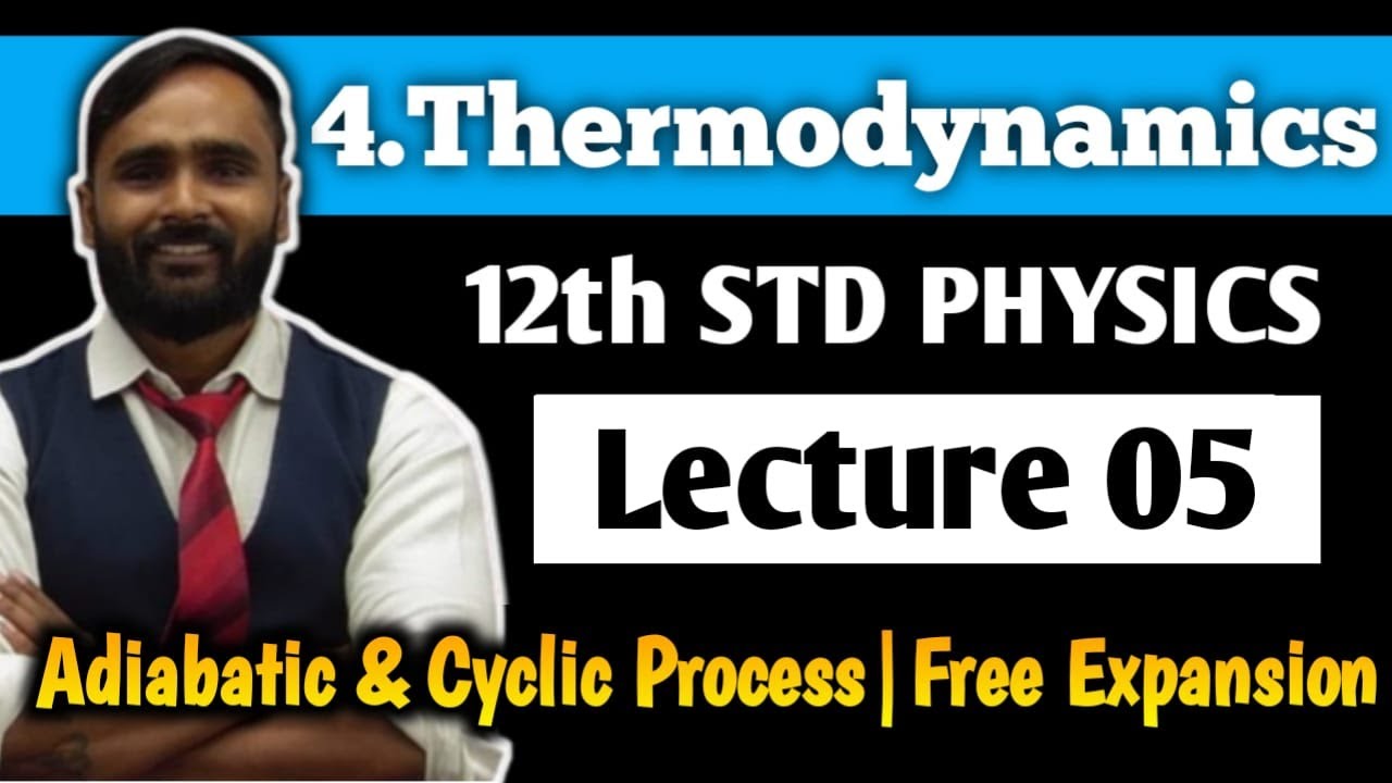 12th PHYSICS |4.THERMODYNAMICS| Lecture 05 | Adiabatic and Cyclic Proces | Free Expansion