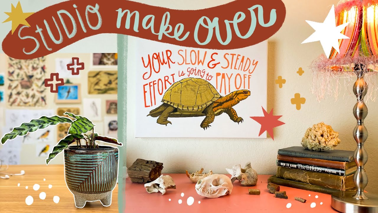 ☽ ⭐︎ studio makeover ⭐︎ ☾ + Lumafusion tutorial | artist vlog | cottagecore  naturalist aesthetic