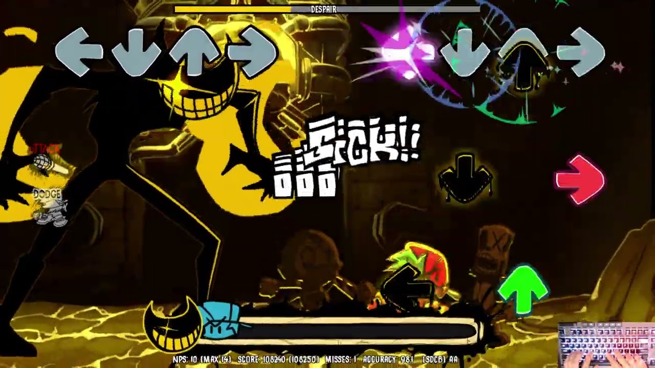 FNF Indie Cross Bendy - Despair (Nightmare) (4k)