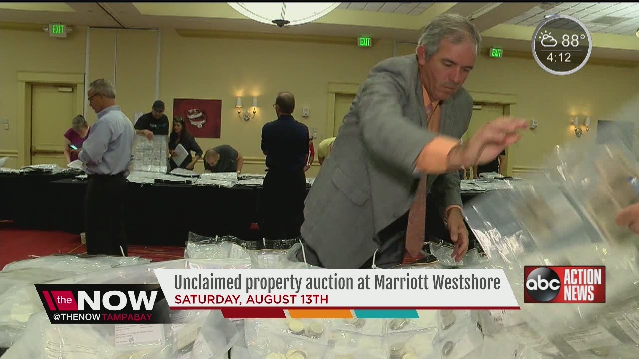 Unclaimed property auction in Tampa August 13
