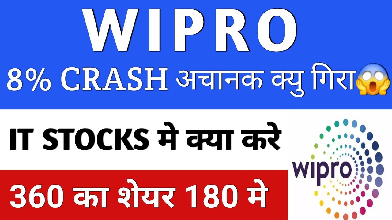 WIPRO 8% fall suddenly why 😱 WIPRO SHARE LATEST NEWS | WHY CARSH WIPRO TODAY | WIPRO