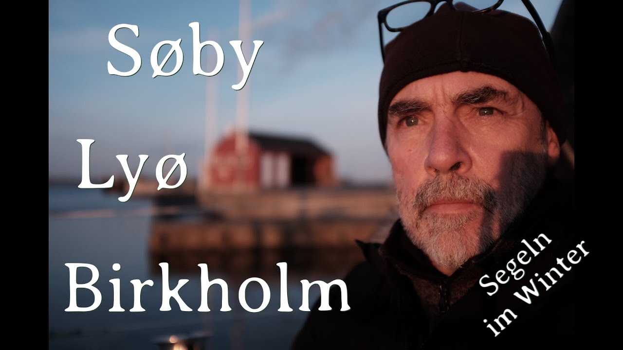 Dänemarks Häfen im Winter nach dem Sturm. Søby und Lyø. Festgefahren in der Rinne von Birkholm.