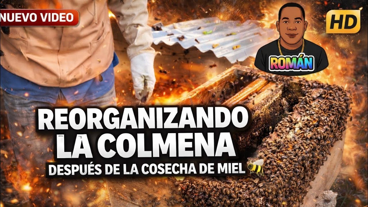 Reorganizando la colmena después de la cosecha de miel 🐝🍯